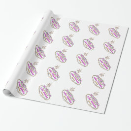 WEDEN IN LAS VEGAS PINK LOGO WRAPPING PAPER GESCHENKPAPIER