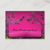 WEDEN LIEBE VÖGEL, Schwarz-weiß, rosa Amethyste Visitenkarte (Rückseite)