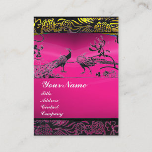 WEDEN LIEBE VÖGEL, Schwarz-weiß, rosa Amethyste Visitenkarte