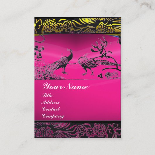 WEDEN LIEBE VÖGEL, Schwarz-weiß, rosa Amethyste Visitenkarte (Vorderseite)