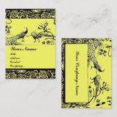 WEDEN LOVE VÖGEL, schwarz-weiß, gelb Visitenkarte (Vorne/Hinten)