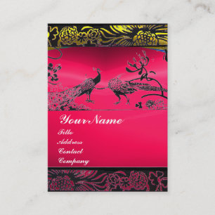 WEDEN LOVE VÖGEL Schwarz-weiß, rosa Ruby Visitenkarte