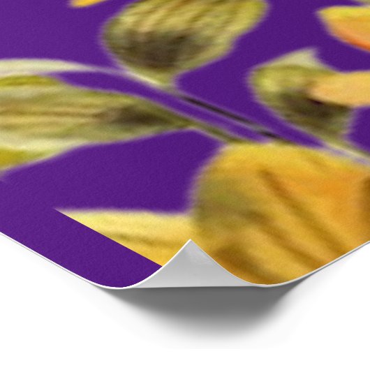 WEDEN VOW I TUN MODERN IN LILA MIT BLUME POSTER (Ecke)