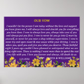 WEDEN VOW I TUN MODERN IN LILA MIT BLUME POSTER (Vorne)