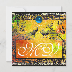 WEDEND LIEBE VÖGEL MONOGRAM schwarz-gelb Ankündigung