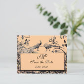 WEDEND LIEBE VÖGEL MONOGRAM schwarz-weiß rosa Postkarte (Stehend Vorderseite)