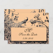 WEDEND LIEBE VÖGEL MONOGRAM schwarz-weiß rosa Postkarte (Vorne/Hinten)