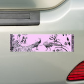 WEDEND LOVE VÖGEL schwarz und rosa Autoaufkleber (Auf Auto)