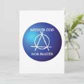 Weder Gott noch Master Anarchie-Symbol Einladung (Stehend Vorderseite)
