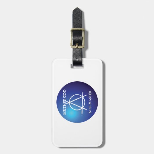 Weder Gott noch Master Anarchie-Symbol Gepäckanhänger (Vorderseite vertikal)