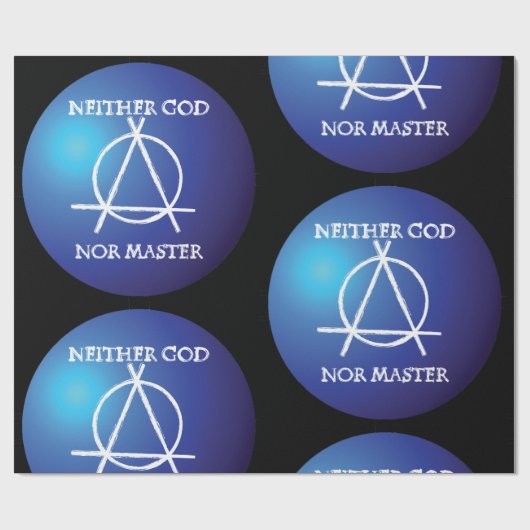 Weder Gott noch Master Anarchie-Symbol Geschenkpapier (Flach)