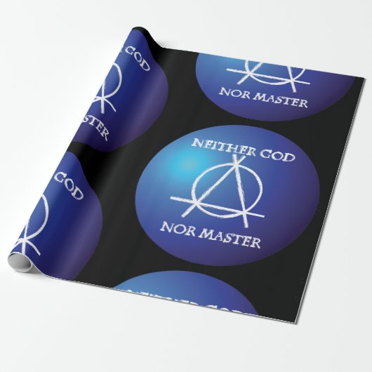 Weder Gott noch Master Anarchie-Symbol Geschenkpapier (Ungerollt)