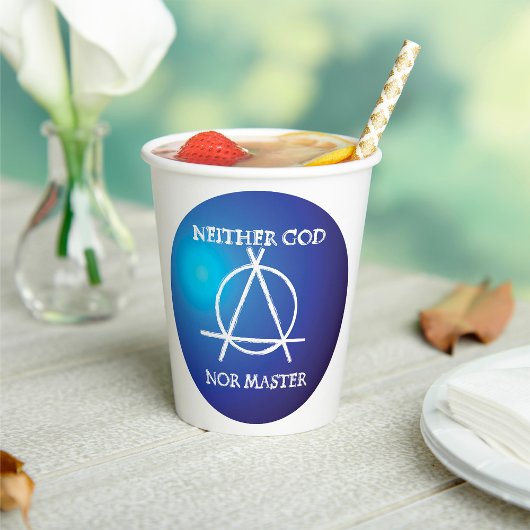 Weder Gott noch Master Anarchie-Symbol Pappbecher