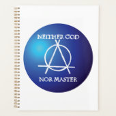 Weder Gott noch Master Anarchie-Symbol Planer (Vorderseite)