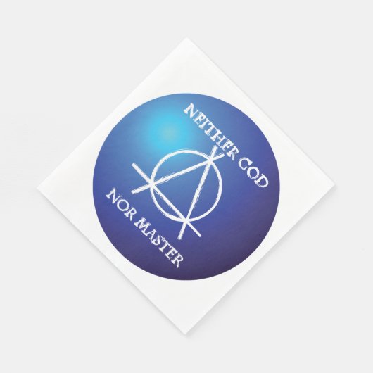 Weder Gott noch Master Anarchie-Symbol Serviette (Ecke)