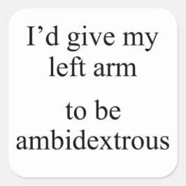 Weder links noch richtig quadratischer aufkleber