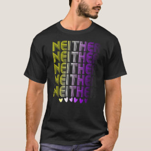 Weder nicht binäre Flag-LGBT-Trans als nichtbinäre T-Shirt