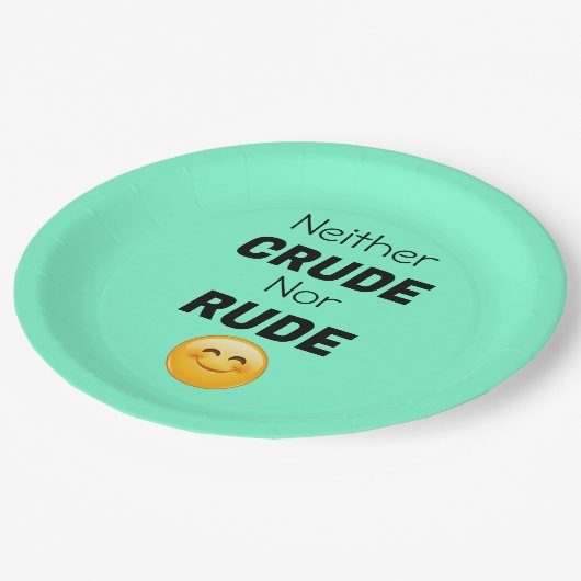 weder roh noch roh pappteller (Schrägansicht)