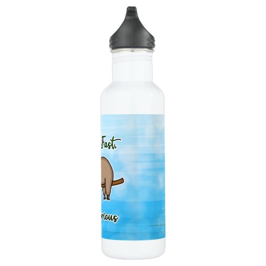 Weder schnell noch zorniger Lazy Sloth auf Baumzwe Edelstahlflasche (Rechts)