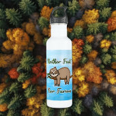 Weder schnell noch zorniger Lazy Sloth auf Baumzwe Edelstahlflasche