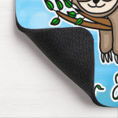 Weder schnell noch zorniger Lazy Sloth auf Baumzwe Mousepad (Ecke)