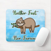 Weder schnell noch zorniger Lazy Sloth auf Baumzwe Mousepad (Mit Mouse)
