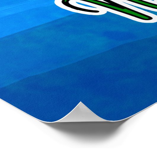 Weder schnell noch zorniger Lazy Sloth auf Baumzwe Poster (Ecke)