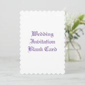 WEDERINVITATION BLANK CARD EINLADUNG (Stehend Vorderseite)