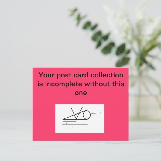 Wedge Fringe silly post card Postkarte (Stehend Vorderseite)