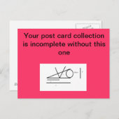 Wedge Fringe silly post card Postkarte (Vorne/Hinten)