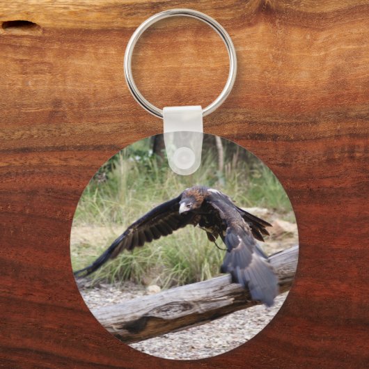 Wedge Schwanz Eagle Flying Schlüsselanhänger (Vorderseite)