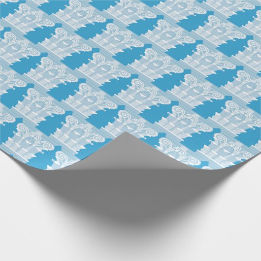 Wedgewood-Blau Geschenkpapier (Ecke)