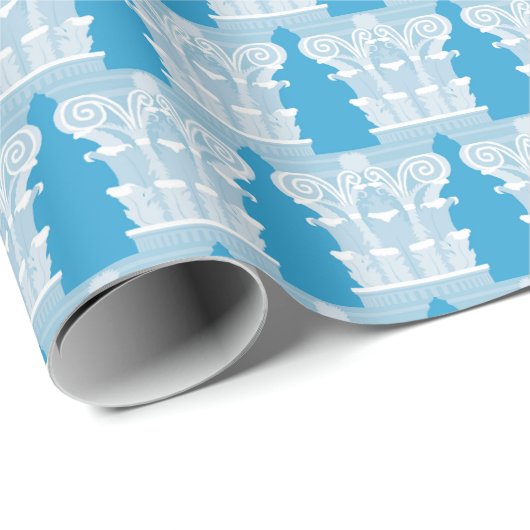 Wedgewood-Blau Geschenkpapier (Rolleneckpunkt)