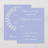Wedgewood Blue 1 Wedgewood RSVP Cards Karte (Vorne/Hinten)