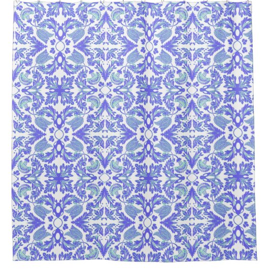 Wedgewood Floral Duschvorhang (Vorderseite)