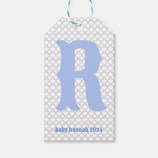 Wedgewood Monogram Geschenkanhänger (Vorderseite)