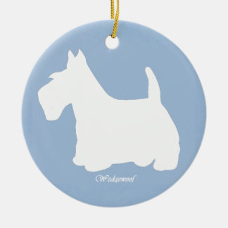 Wedgewoof Scottish-Terrier-Blau Keramikornament