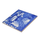 Wedgwood 1880 Red Riding Hood & Wolf Blue Tile Fliese (Seite)