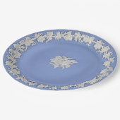 Wedgwood Style Blue Jasperware Look Polterabend Pappteller (Schrägansicht)