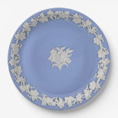Wedgwood Style Blue Jasperware Look Polterabend Pappteller (Vorderseite)