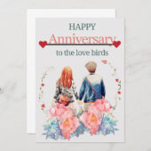 WEDING ANNIVERSARY WISHES CARD EINLADUNG (Vorne/Hinten)