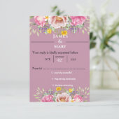 WEDING BELLS RSVP KARTE (Stehend Vorderseite)