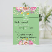 WEDING BELLS RSVP KARTE (Stehend Vorderseite)