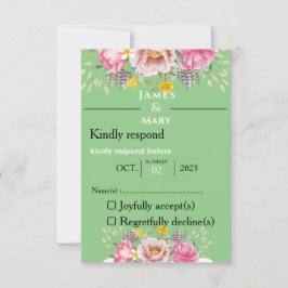 WEDING BELLS RSVP KARTE