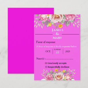WEDING BELLS RSVP KARTE