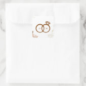 WEDING BROWN QUADRATISCHER AUFKLEBER (Tasche)