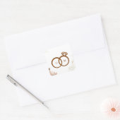 WEDING BROWN QUADRATISCHER AUFKLEBER (Umschlag)