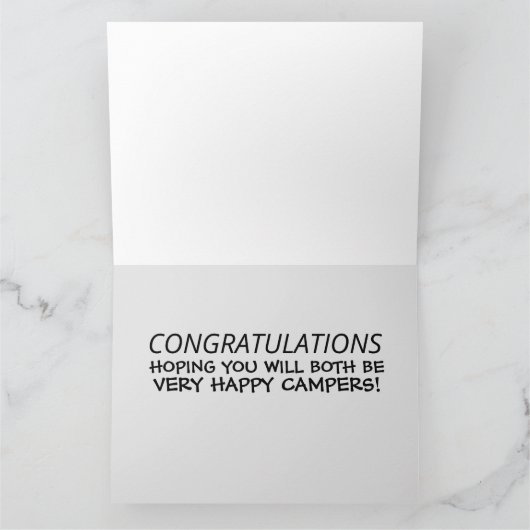 WEDING CAMPER TRAILER GRATULILATIONS GREETING KARTE (Innenseite)