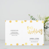 WEDING CEREMONY handgeschriebene Skriptgoldspots (Stehend Vorderseite)