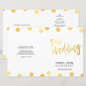 WEDING CEREMONY handgeschriebene Skriptgoldspots (Vorne/Hinten)